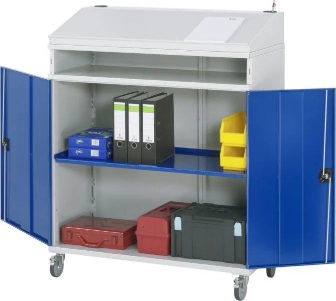 Rau Beistellschrank Stehpult Modell 01 Breite 1100 mm mit 4 Lenkrollen