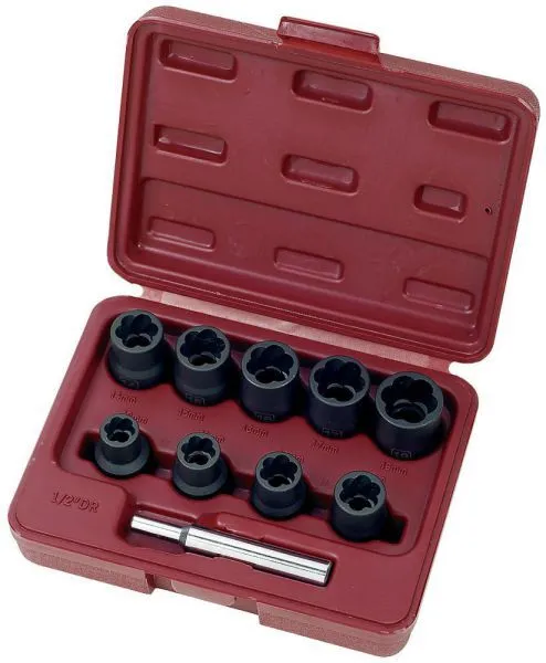 KRAFTWERK Ausdreh Stecknuss Satz 10-19 mm 10 Teile