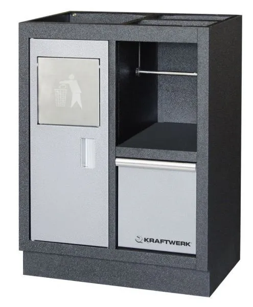 KRAFTWERK Unterschrank mit Abfalleimer und Papierhalter