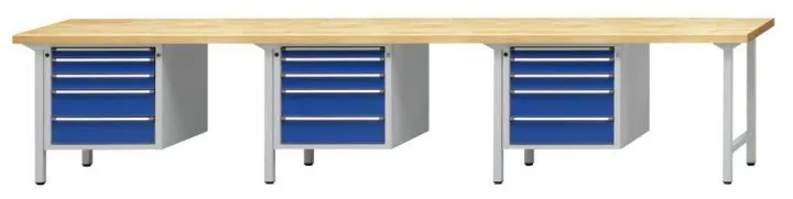 Anke Kombiwerkbank 743V Serie V 4050mm Buche Massiv Platte 411.681