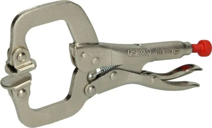KS TOOLS Schweiß-Klammer-Gripzange 0-25mm mit beweglichen Spannbacken