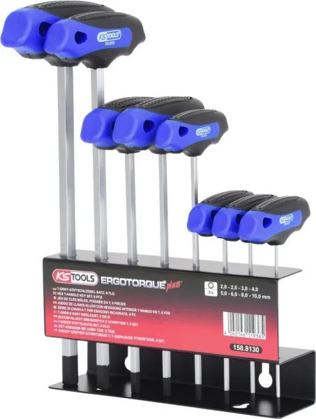 KS Tools ERGOTORQUEplus T Griff Innensechskant Schlüssel Satz 8 Teile