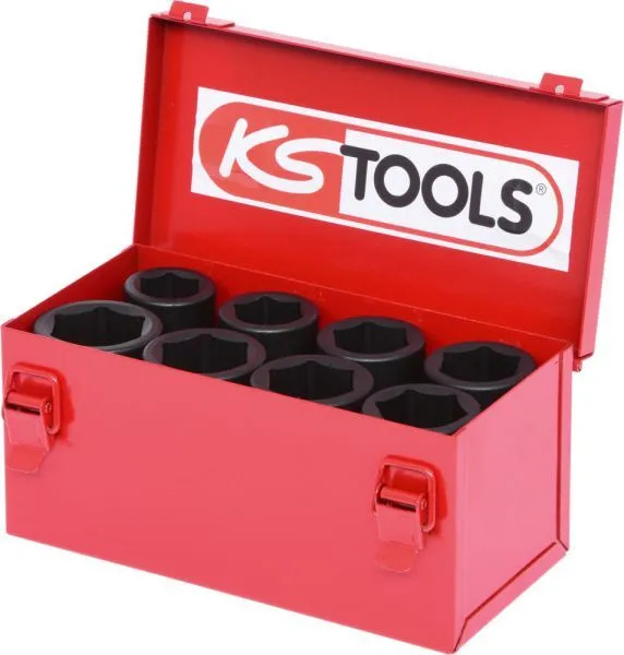 KS Tools 3/4" Sechskant-Kraft-Stecknuss-Satz, 8-tlg. lang