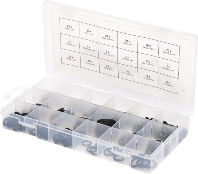 KS Tools Sortiment O-Ringe innen Durchmesser 3 - 22mm 225-tlg.