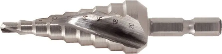 KS Tools 1/4 Zoll HSS Stufenbohrer Bit Durchmesser 4-12mm 9 Stufen