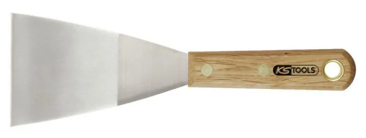KS Tools EDELSTAHL Spachtel, 75mm, mit Holzgriff
