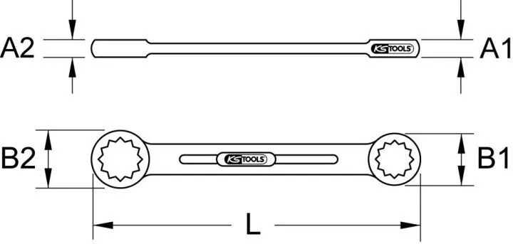 KS Tools BRONZEplus Doppel Ringschlüssel gerade 10x13 mm