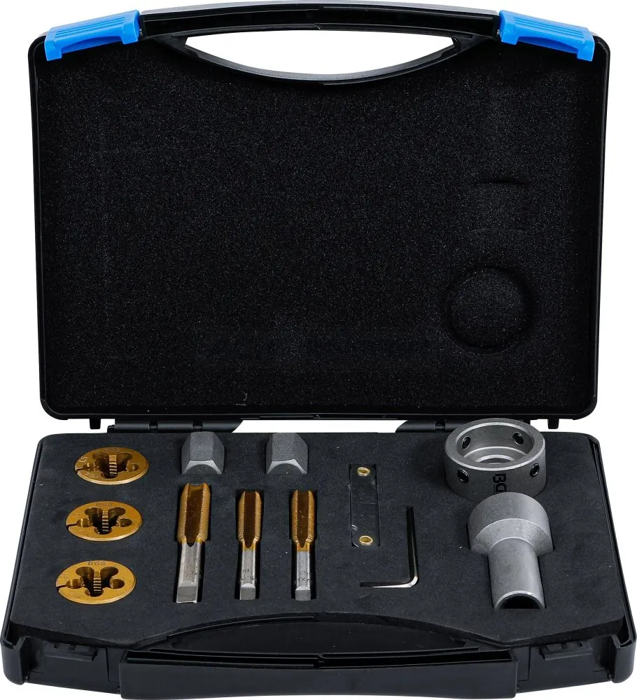 BGS Gewindebohrer-/Schneideisen-Satz für Radmuttern und Bolzen | 12-tlg. – 1988