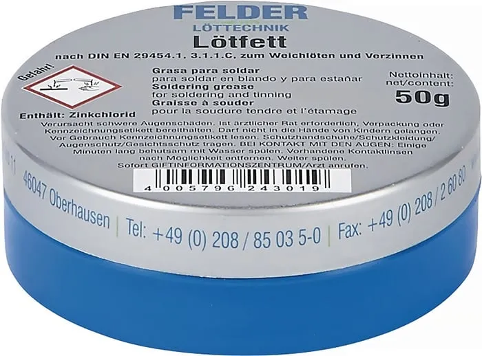 Lötfett 50g z.Weichlöten FELDER VE: 5St.