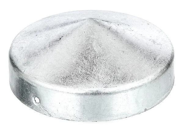 Alberts Pfostenkappe, für Holzpfosten, flach, feuerverzinkt, Außenmaß Ø80 mm