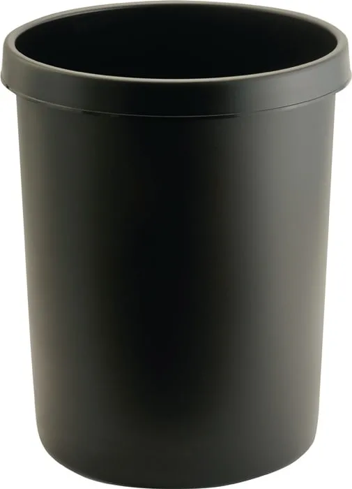 Papierkorb 45l H480xØ390mm m.Griffrand Ku.schwarz