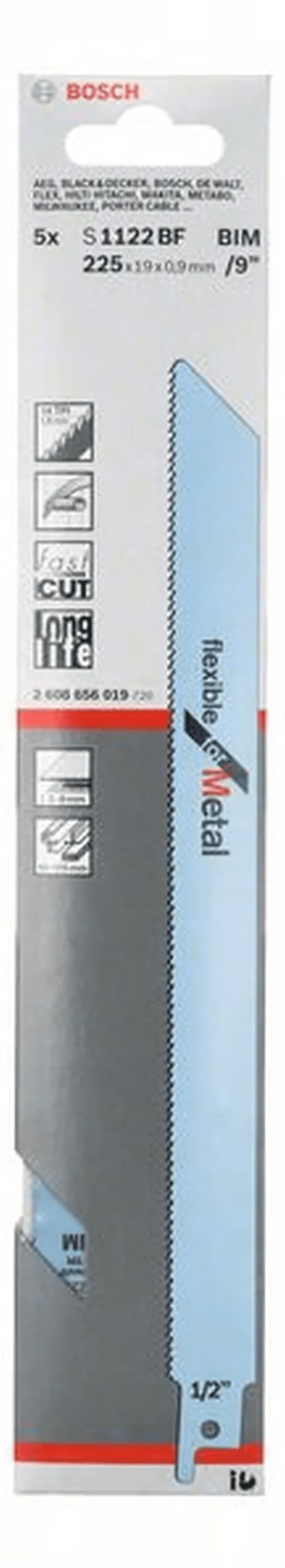 BOSCH Säbelsägeblatt S 1122 BF Flexible for Metal einzeln 2608656019