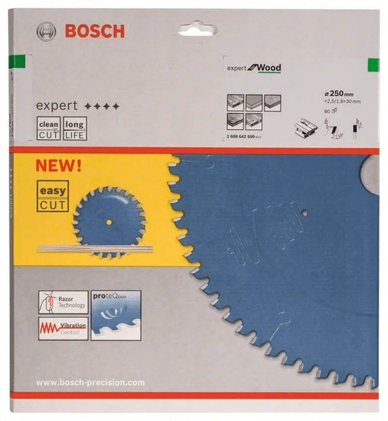 BOSCH Kreissägeblatt Expert for Wood 250 x 30 x 2,5 mm 80 2608642500