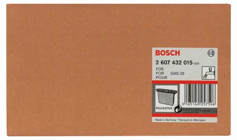 BOSCH Faltenfilter Polyester viereckig 4300 cm² 257 x 69 x 187 mm 2607432015