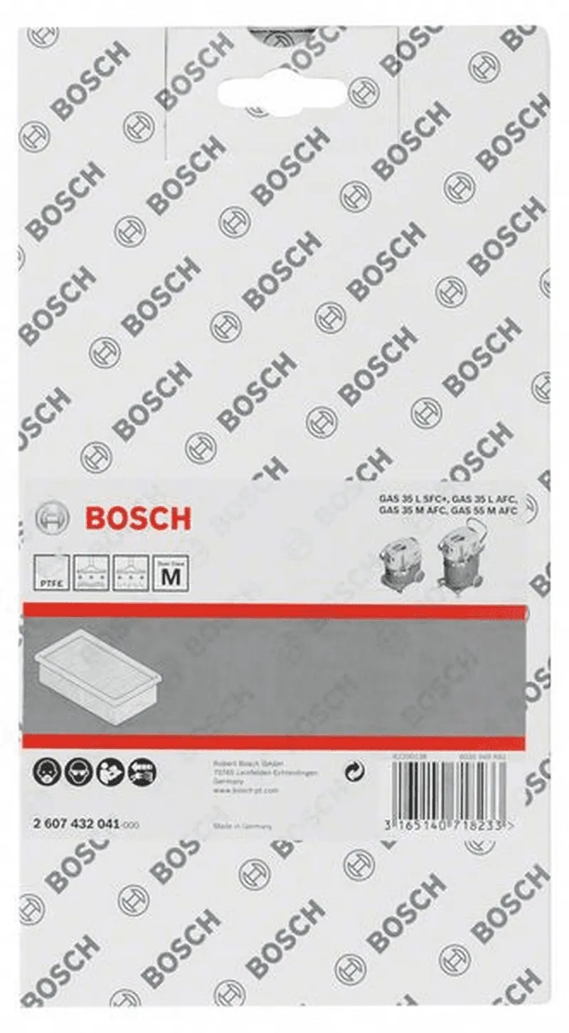 BOSCH Flachfaltenfilter Polytetraflourethylen viereckig 6150 cm² 240 x 140 x 56 mm 2607432041