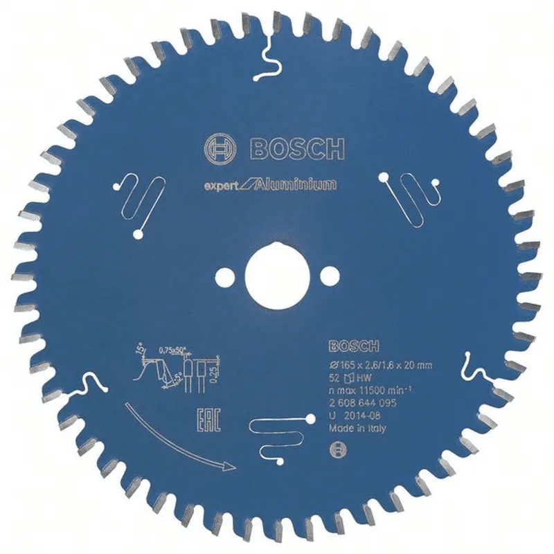 BOSCH Kreissägeblatt Expert for Aluminium 165 x 20 x 2,6 mm 52 2608644095