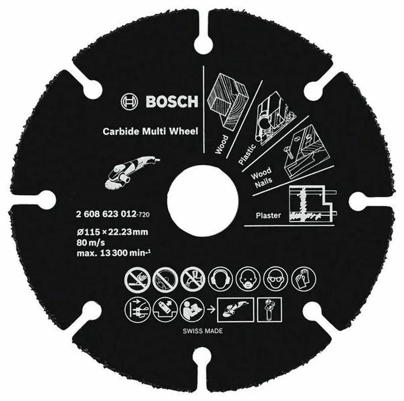BOSCH Trennscheibe Hartmetall Multi Wheel 115 mm 22,23 mm 1 mm 2608623012