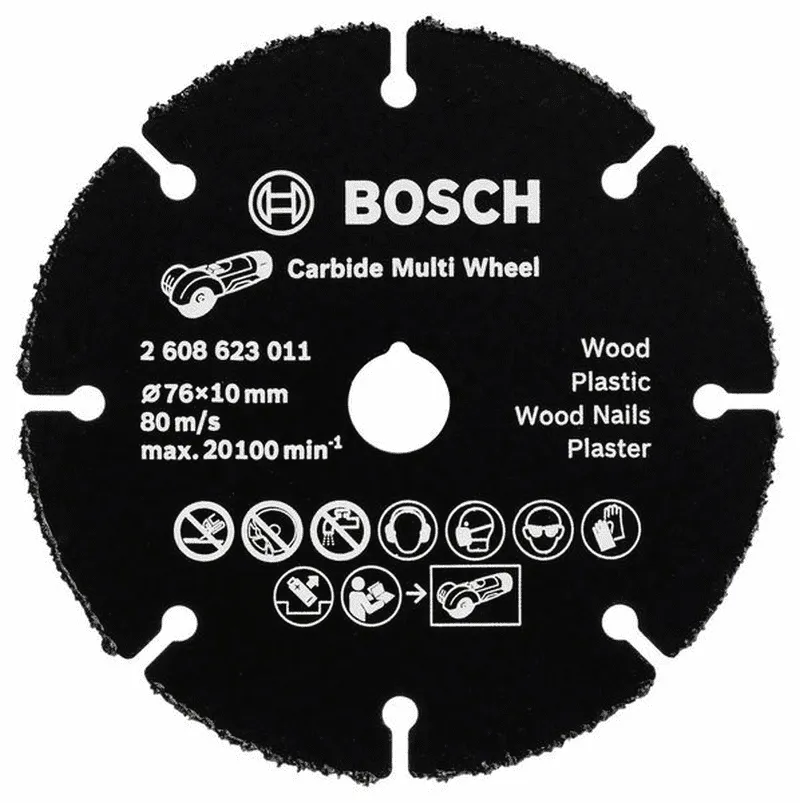 BOSCH Trennscheibe Hartmetall Multi Wheel 76 mm 10 mm 1 mm 2608623011