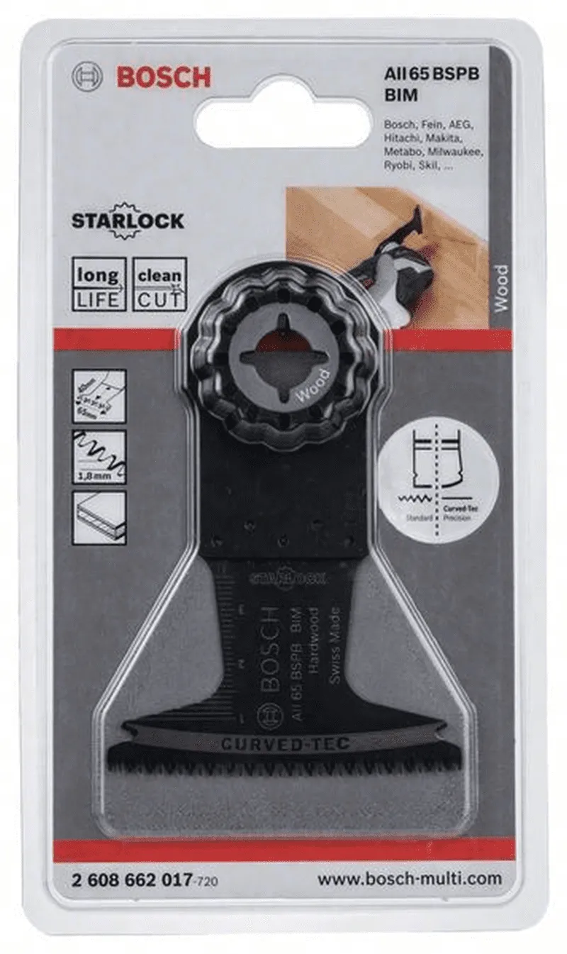BOSCH BIM Tauchsägeblatt AII 65 BSPB Hard Wood 40 x 65 mm 1er-Pack 2608662017