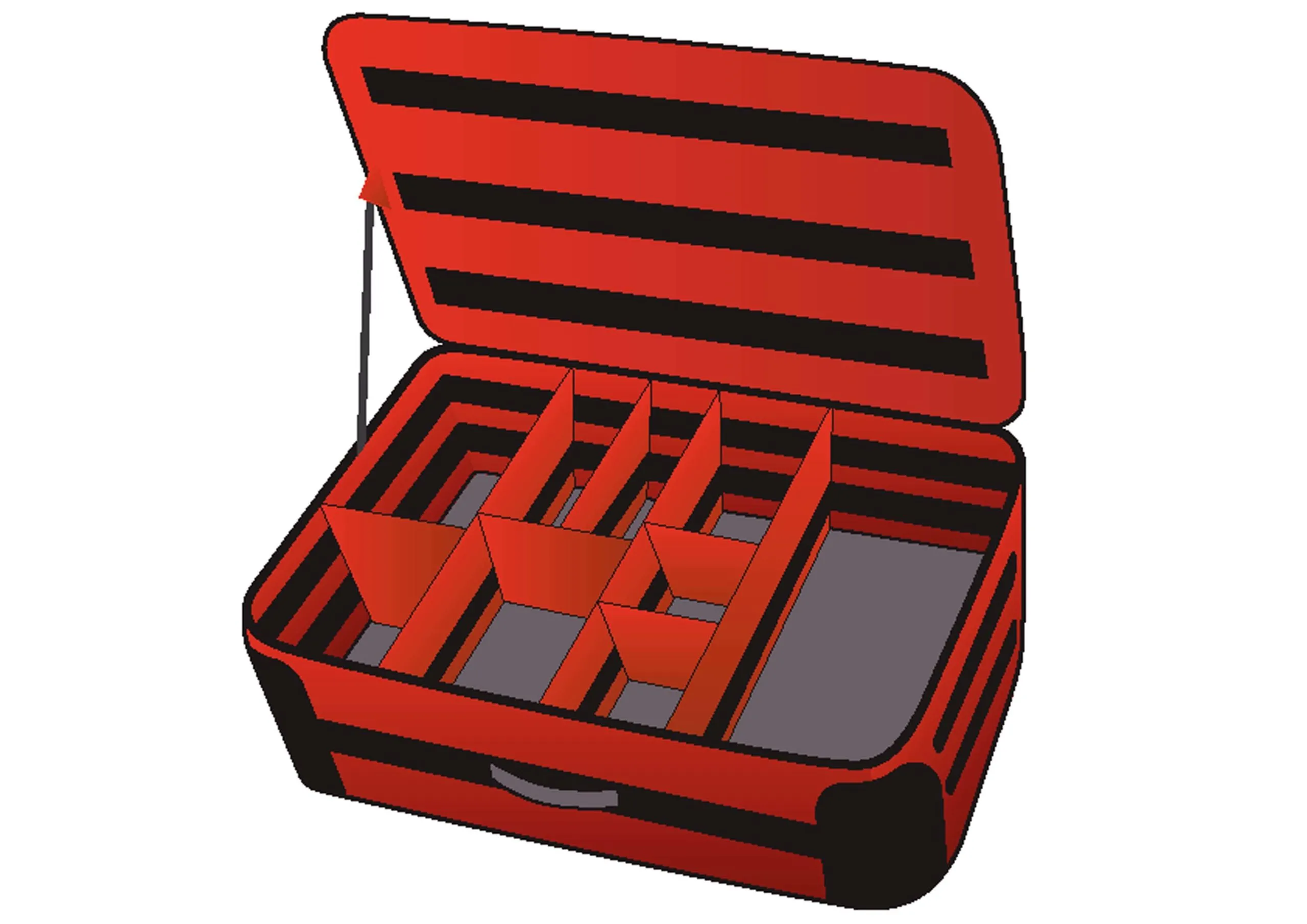 Inneneinteilung ultraVARIOSET I für EM III rot, ohne AMPU