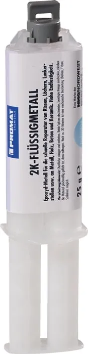 2K-Epoxidflüssigmetall 25g Doppelspritze PROMAT CHEMICALS VE: 14St.