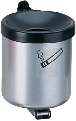 Wandascher Ø110xH120mm neusilber m.Kippvorrichtung TKG