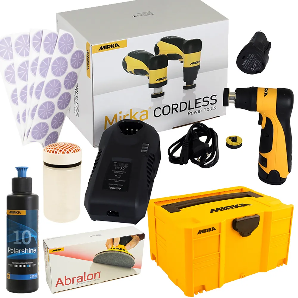 MIRKA Akku Blütenschleifer AOS B 130NV 32mm 10.8V 3mm Hub KIT1701ARMDE