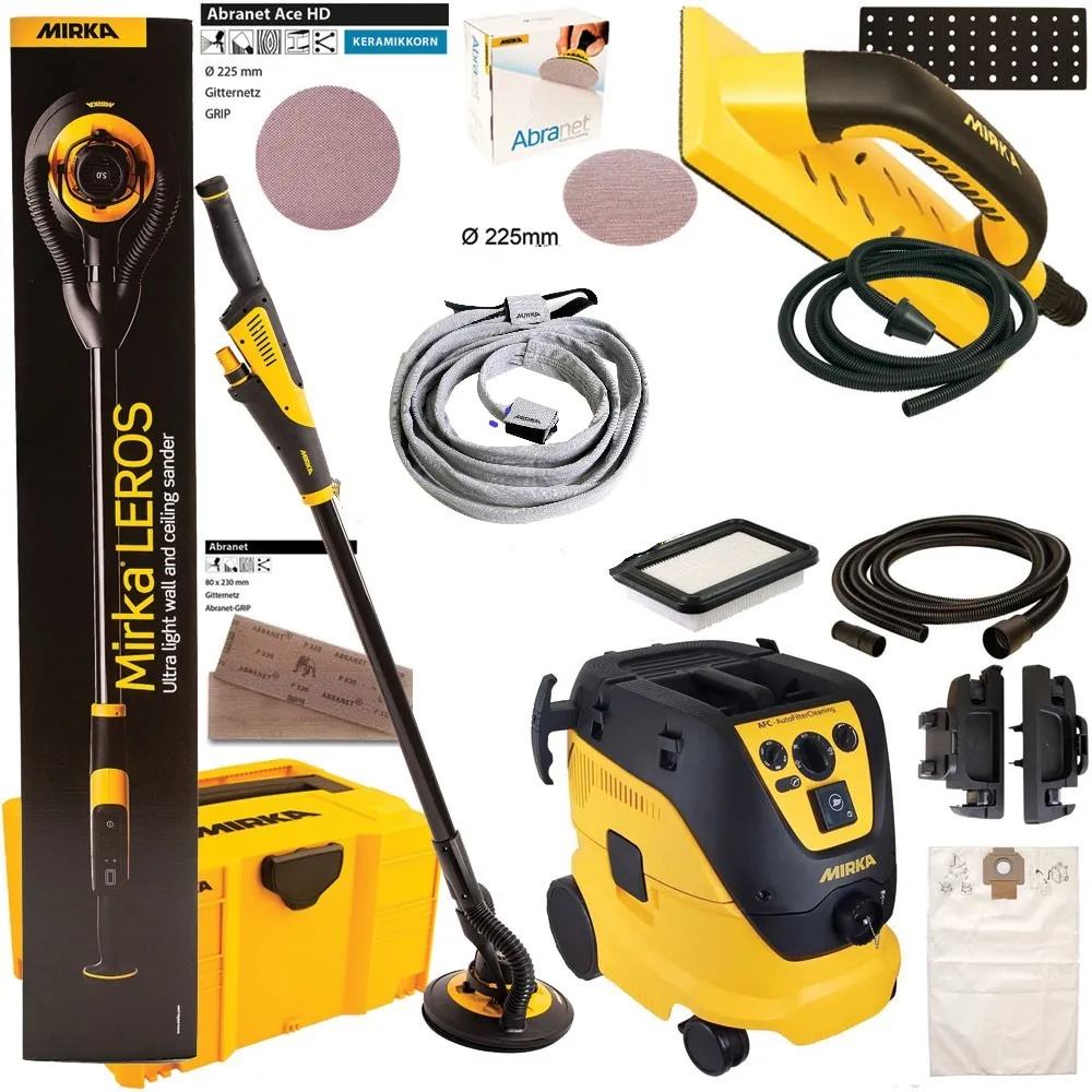 MIRKA LEROS MIW9502022BA + Sauger 1230 M AFC KIT2003CDMDE Langhalsschleifer