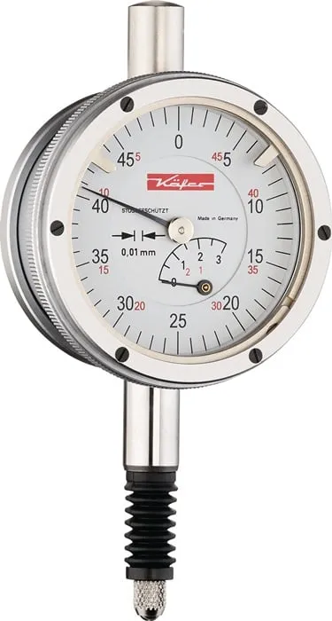 Messuhr KM4 SW 3mm Abl.0,01mm m.Stoßschutz KÄFER