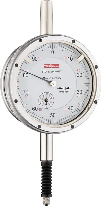 Messuhr M2 SW 10mm Abl.0,01mm m.Stoßschutz KÄFER