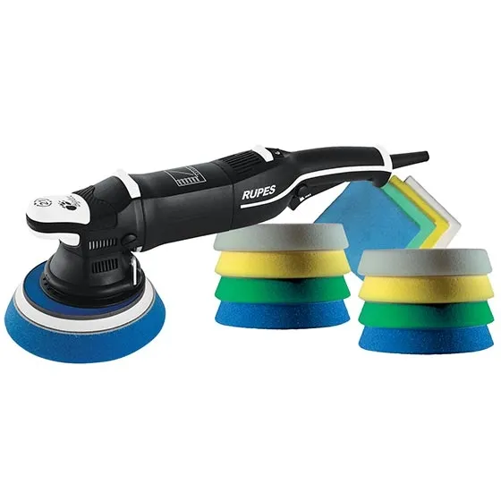 Rupes Exzenter-Poliermaschine LHR21 Mark III 21mm Hub 150mm Bigfoot mit viel Zubehör LHR21III-STF