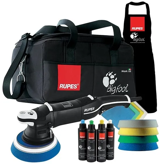 Rupes Exzenter-Poliermaschine LHR21 Mark III 21mm Hub 150mm Bigfoot sehr viel Zubehör in Tasche
