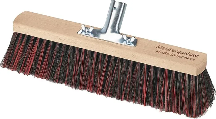 Besen Arenga/Elastonmix L.400mm m.Metallstielhalter Flachh.Stielhalter-D.28mm