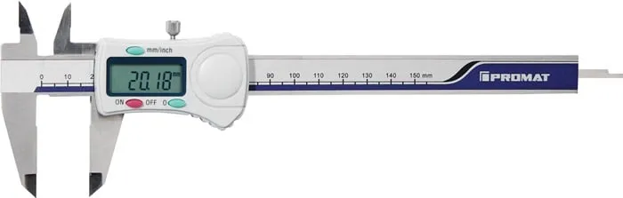 Messschieber DIN 862 150mm dig.m.Schr.eck.PROMAT