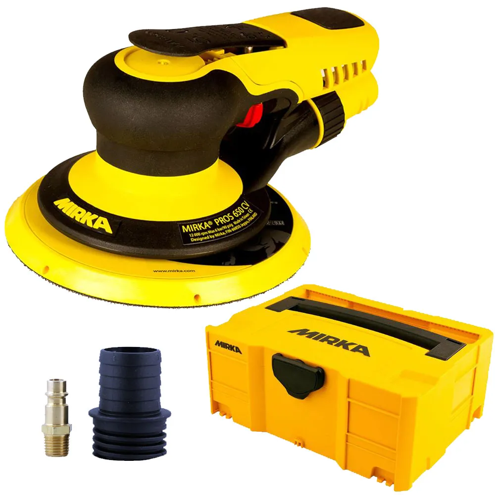 MIRKA PROS 650CV 150 mm 5,0 Hub Druckluft Exzenterschleifer 8995650111 im Case