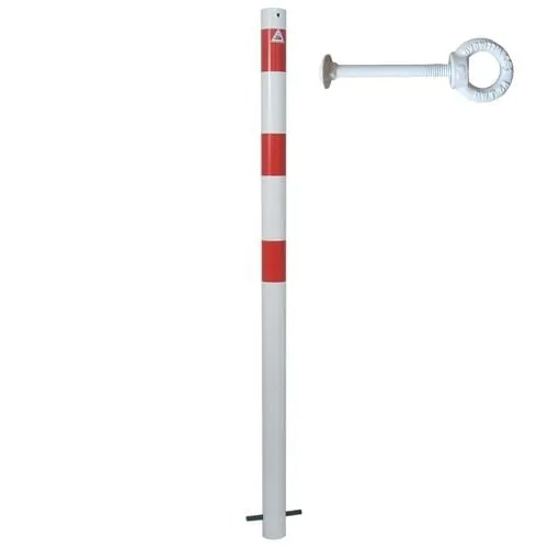 Absperrpfosten 60 mm, Feuerwehrpfosten mit 0 Ösen,1 Öse oder 2 Ösen, ortsfest, zum Einbetonieren