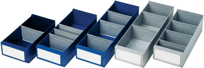 Regalkasten L400xB160xH100/112mm blau PS LA-KA-PE VE: 15St.