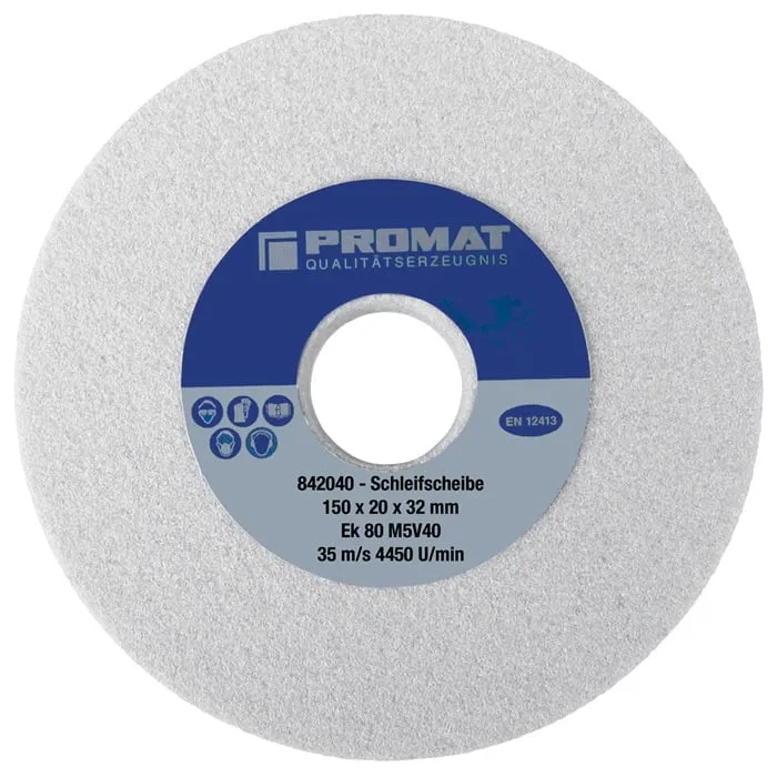 Schleifbockscheibe Ø200xB25x51mm 80 Form A AlOxid PROMAT