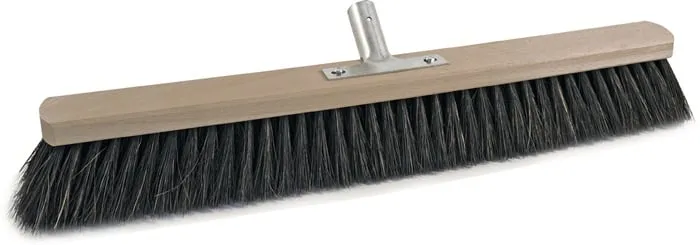 Besen Arenga L.600mm m.Metallstielhalter Flachholz