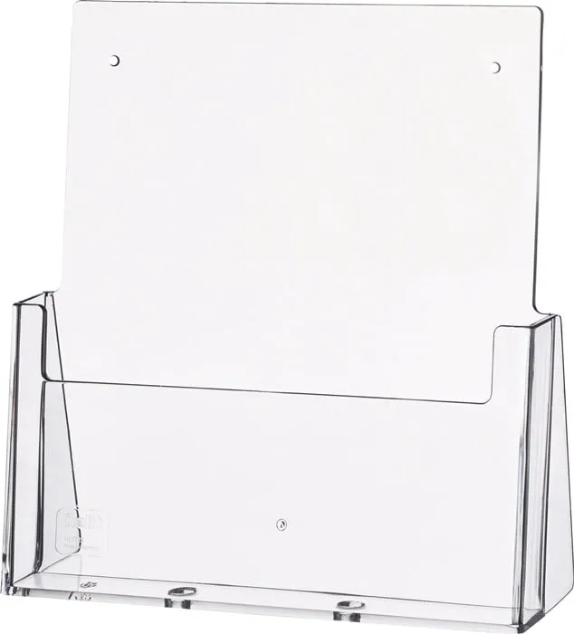 Tischprospekthalter DIN A4 hoch Ku.transp.freistehend HELIT