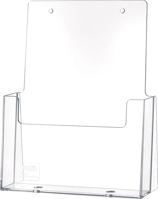 Tischprospekthalter DIN A5 hoch Ku.transp.freistehend HELIT