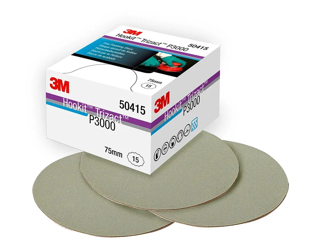 3M™ 50415 15x Trizact™ Fine Finishing Schleifscheiben 443SA grau 75mm P3000