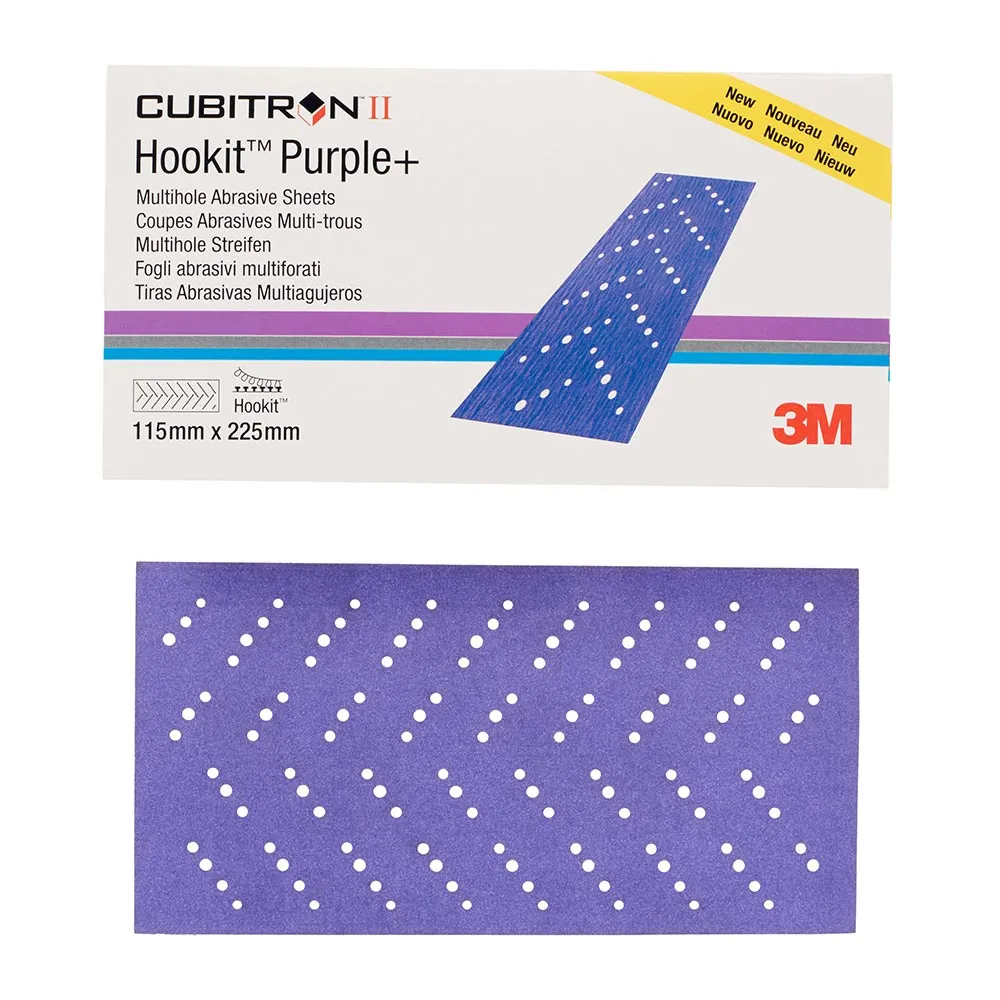 3M™ Cubitron™ II Hookit™ Purple Premium Streifen Schleifstreifen 115 x 225 mm