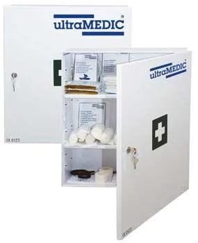 Verbandschrank ultraCASE "018", mit Füllung DIN 13169, weiß