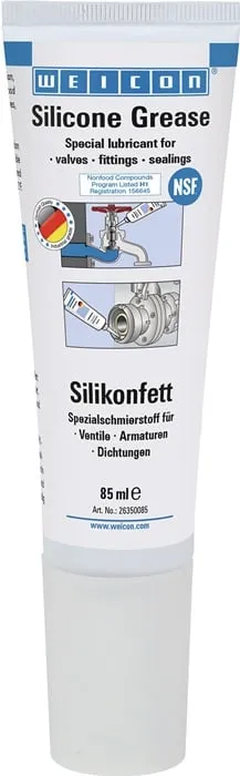 Silikonfett NSF-H1 transp.85g Tube WEICON VE: 12St.