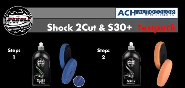 SCHOLL shock2cut Set inkl S30+ 2x Polierschwamm + Mikrofasertuch WP103030