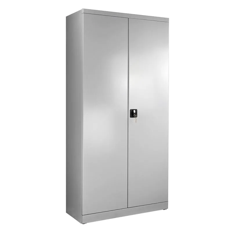 ADB Flügeltürenschrank, grau, RAL 7035, Höhe: 1950mm, Breite: 950mm Front:RAL 7035, Tiefe: 400