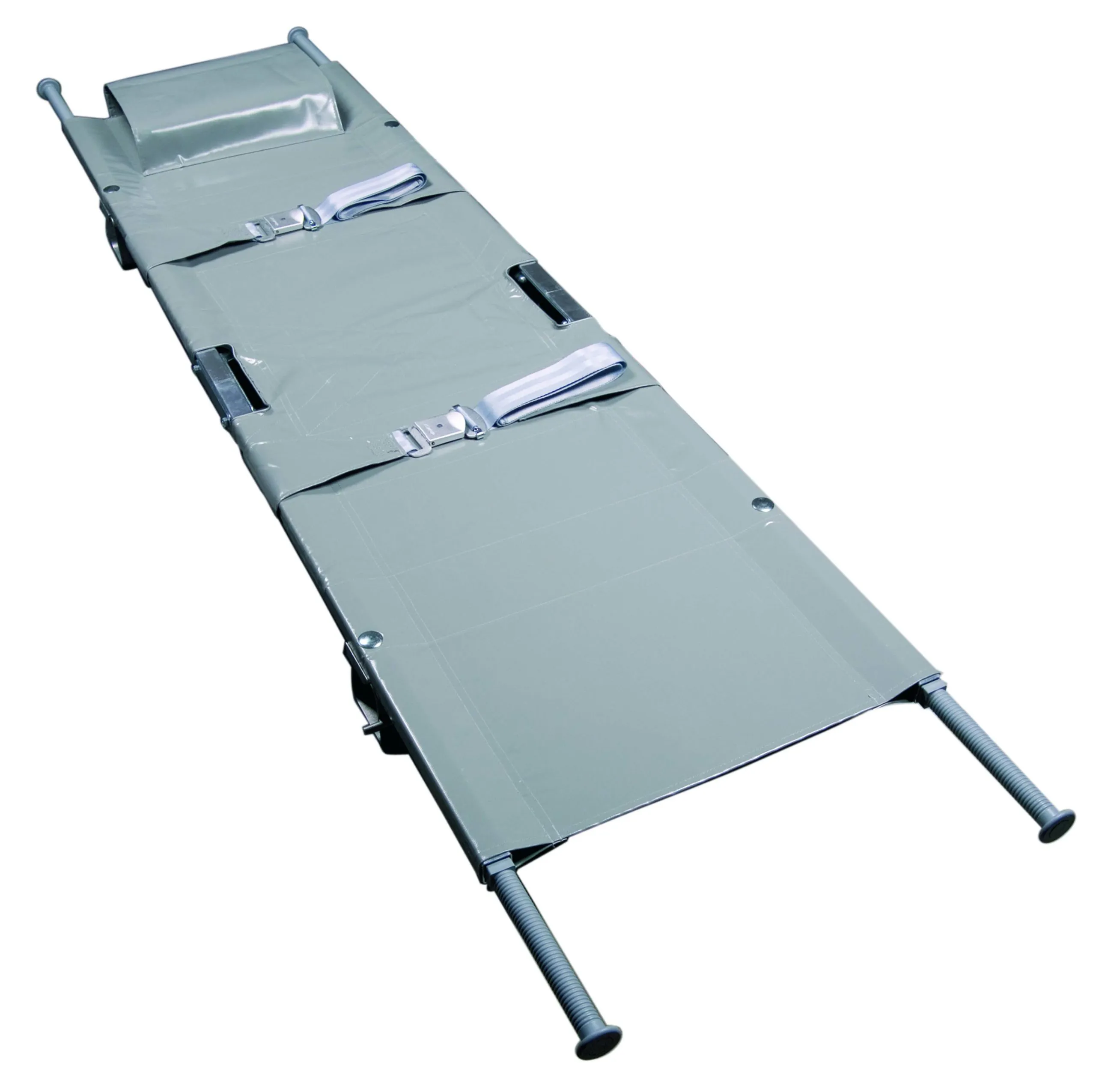 Krankentrage ultraSTRETCHER "0710", 2 Gleit-, 2 Rollenfüße, sani-grau