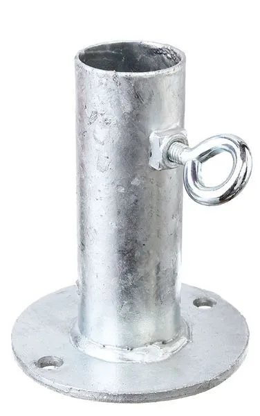 Alberts Halter für Sonnenschirme,feuerverzinkt,zA,Platte Ø100mm,f.Standrohr Ø20-38mm