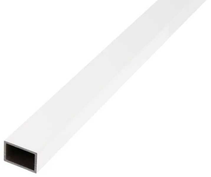Alberts BA Profil Rechteck Alu weiß beschichtet 2600 x 40 x 20 x 2 mm (Inhalt: 2.6 Meter - 18.44 € / 1 Meter)